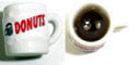 Dollhouse Miniature 1/2" Donut Coffee Mug - Filled